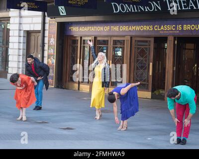 Dominion Theatre Generalprobe mit Denise Van Houten für die Prince of Egypt Produktion, London Stockfoto