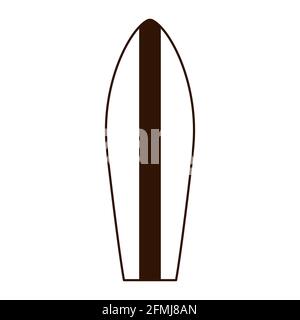 Umriss Strand Freizeit Symbol für Logo, Web-Design, Aufkleber, Drucke. Schwarz-Weiß-Vektor-Seeurlaub flaches Symbol, dünne Linie. Attribut „Sommeraktivität“ Stock Vektor