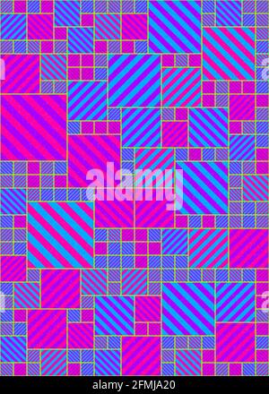 Abstrakte geometrische generative Illustrationen Stockfoto