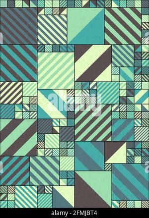 Abstrakte geometrische generative Illustrationen Stockfoto