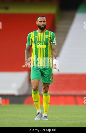 London, England, 9. Mai 2021. Kyle Bartley von West Bromwich Albion während des Premier League-Spiels im Emirates Stadium, London. Bildnachweis sollte lauten: David Klein / Sportimage Stockfoto