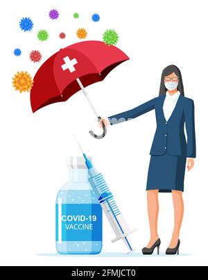 Impfung gegen Coronavirus. Zeit zum Impfen Stock Vektor