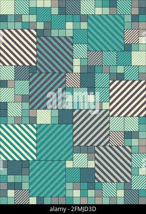 Abstrakte geometrische generative Illustrationen Stockfoto