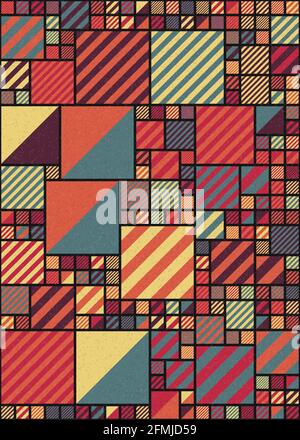 Abstrakte geometrische generative Illustrationen Stockfoto