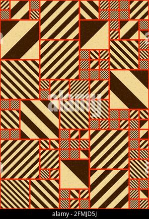 Abstrakte geometrische generative Illustrationen Stockfoto