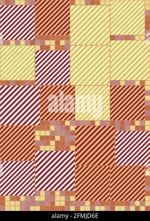 Abstrakte geometrische generative Illustrationen Stockfoto