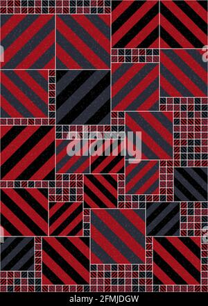 Abstrakte geometrische generative Illustrationen Stockfoto