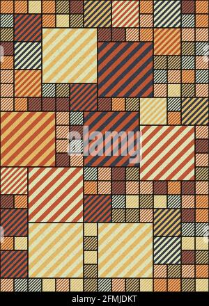 Abstrakte geometrische generative Illustrationen Stockfoto