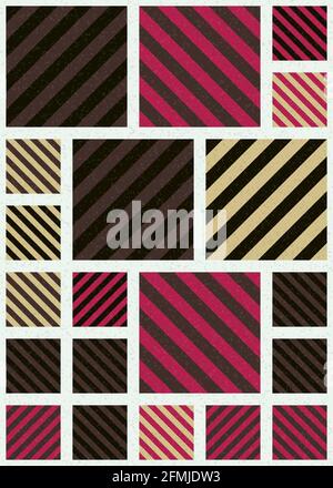 Abstrakte geometrische generative Illustrationen Stockfoto