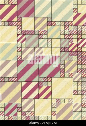 Abstrakte geometrische generative Illustrationen Stockfoto