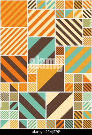 Abstrakte geometrische generative Illustrationen Stockfoto
