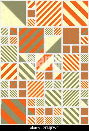 Abstrakte geometrische generative Illustrationen Stockfoto