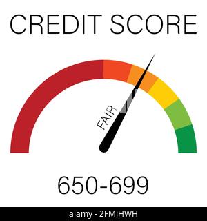 Gutschriftbewertung-Konzept. Informationen zur Kreditwürdigkeit sind fair. Vektor Stock Vektor