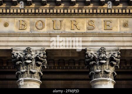 Die Börse in Paris in Frankreich Stockfoto