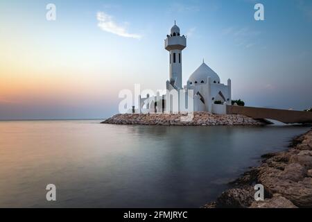 Schöne Al Khobar Corniche Moschee Saudi-Arabien Stockfoto