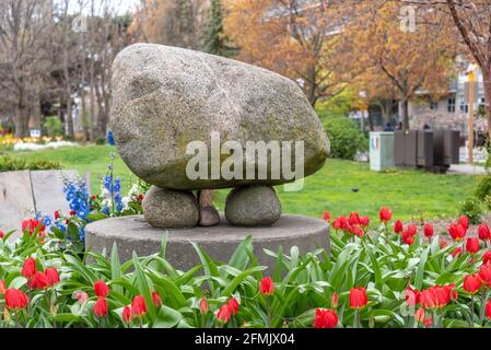Monument im Little Norway Park, Toronto, Kanada Stockfoto