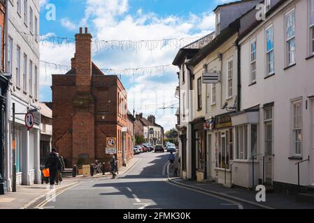 Manningtree Essex Stadt, Blick auf die Manningtree High Street in Richtung des östlichen Endes der Stadt, Essex, England, Großbritannien Stockfoto