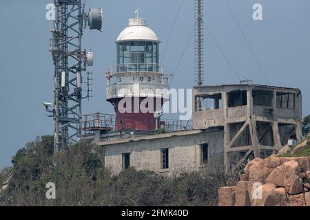 Waglan Island Lighthouse, Hong Kong Southern Waters, China 11.. Mai 2019 Stockfoto