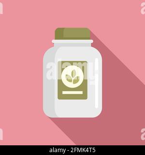 Symbol für Düngebehälter, flacher Stil Stock Vektor