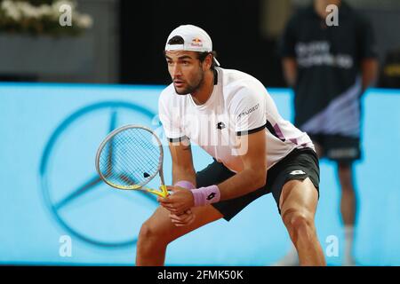 Madrid, Spanien. Mai 2021. Matteo Berrettini (ITA) Tennis : Matteo Berrettini aus Italien im Einzel-Finale gegen Alexander Zverev aus Deutschland beim ATP Masters 1000 'Mutua Madrid Open Tennis Turnier' bei der Caja Magica in Madrid, Spanien . Quelle: Mutsu Kawamori/AFLO/Alamy Live News Stockfoto