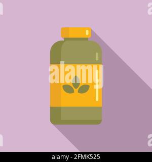 Mülldünger-Symbol, flacher Stil Stock Vektor