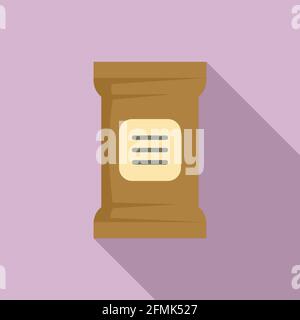 Symbol für gemahlenen Dünger, flacher Stil Stock Vektor