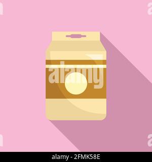 Landwirtschaft Kompost Ikone, flacher Stil Stock Vektor