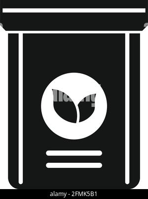 Symbol für Düngemittelpflanzen, einfacher Stil Stock Vektor