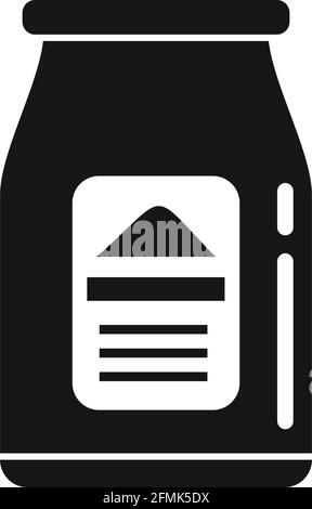 Bio-Kompost-Pack-Symbol, einfacher Stil Stock Vektor