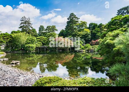 Kyoto, Japan, Asien - 3. September 2019: Oikeniwa Garten im Kaiserlichen Palast Stockfoto