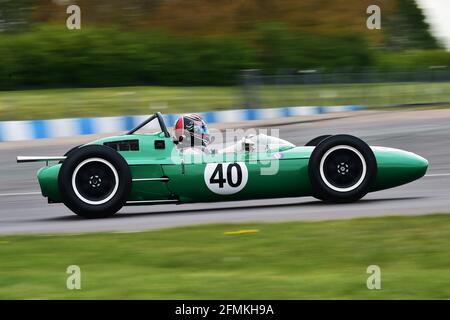 Stephan Jobstl, Lotus Climax 24, Historic Grand Prix Cars Association, Pre - '66 Grand Prix Cars, Donington Historic Festival 2021, Donington Park, En Stockfoto