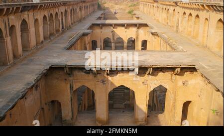 Neemrana Stepwell in Rajasthan, Indien Stockfoto