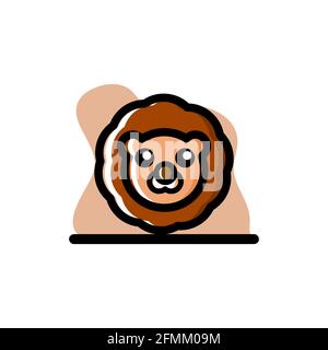 Design-Symbol für Lion Conceptual Vector Illustration eps10 Stock Vektor