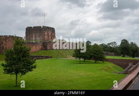 Carlisle Castle in der Stadt Carlisle, Cumbria, Großbritannien Stockfoto