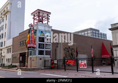 Memphis, TN / USA - 3. September 2020: Memphis Fire Museum in der Innenstadt von Memphis, TN Stockfoto