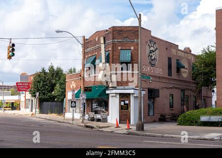 Memphis, TN / USA - 3. September 2020: Sun Studio in Memphis, TN, Heimat von Sun Records und Elvis Presleys erster Platte Stockfoto