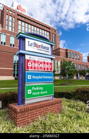 Memphis, TN / USA - 3. September 2020: Le Bonheur Children's Hospital in Memphis, TN Stockfoto