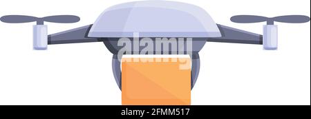 Symbol für die Paketzustellung der Drohne. Cartoon von Drohne Paketzustellung Vektor-Symbol für Web-Design isoliert auf weißem Hintergrund Stock Vektor