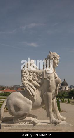 WIEN, ÖSTERREICH - 20. Jun 2017: Wien liegt im Nordosten Österreichs, an der östlichsten Ausdehnung der Alpen im Wiener Becken. Stockfoto