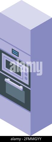 Küchengarderobe Möbel Ikone. Isometrisch von Küchengarderobe Möbel Vektor-Symbol für Web-Design isoliert auf weißem Hintergrund Stock Vektor