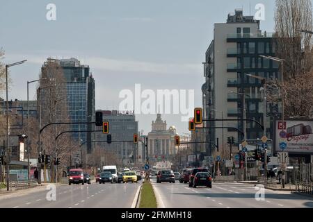 boulevard, Sofia Bulgaria Stockfoto