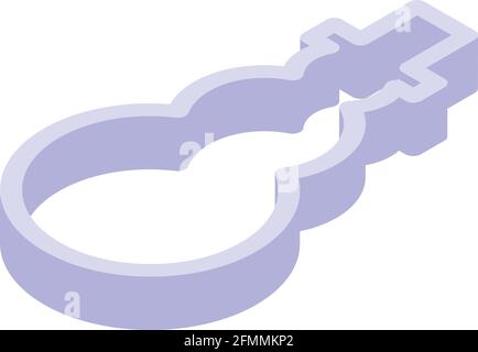Cookie Schimmel Schneemann Symbol. Isometrisch von Cookie-Form Schneemann Vektor-Symbol für Web-Design isoliert auf weißem Hintergrund Stock Vektor
