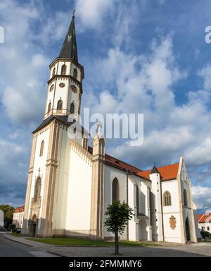 Basilika St. Jakobus Kirche in Levoca alias Levoča. Ein UNESCO-Weltkulturerbe in der Slowakei, Mitteleuropa Stockfoto