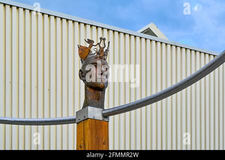 Detail, Concept to Creation Sculpture, Rotary Center for the Arts, Kelowna, British Columbia, Kanada Stockfoto