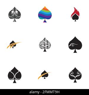 Set von ace Logo Vektor Illustration Design-Vorlage Stock Vektor