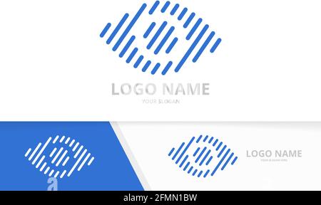 Vector Eye-Logo-Kombination. Einzigartige Vorlage für das Design des Logos von Media Vision. Stock Vektor