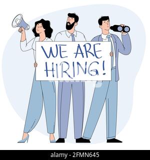 Wir suchen Konzept Stock Vektor