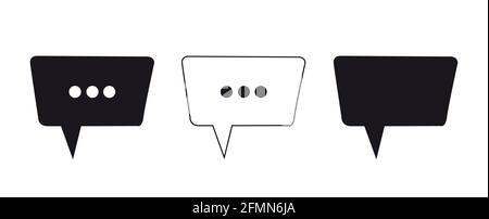 Vektor-Chat-Symbol-Sammlung flaches Design.Texting Symbol. Vektor. Stock Vektor