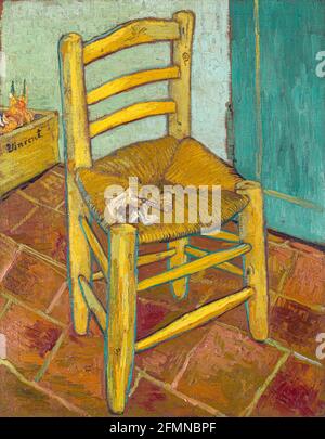 Vincent van Gogh, Van Gogh's Chair, 1888, Öl auf Leinwand, Nationalgalerie, London, Großbritannien Stockfoto