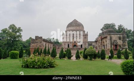 Lodi Gärten mit Mughal Gräber in Delhi, Indien - architektonische Werke des 15. Jahrhunderts Stockfoto